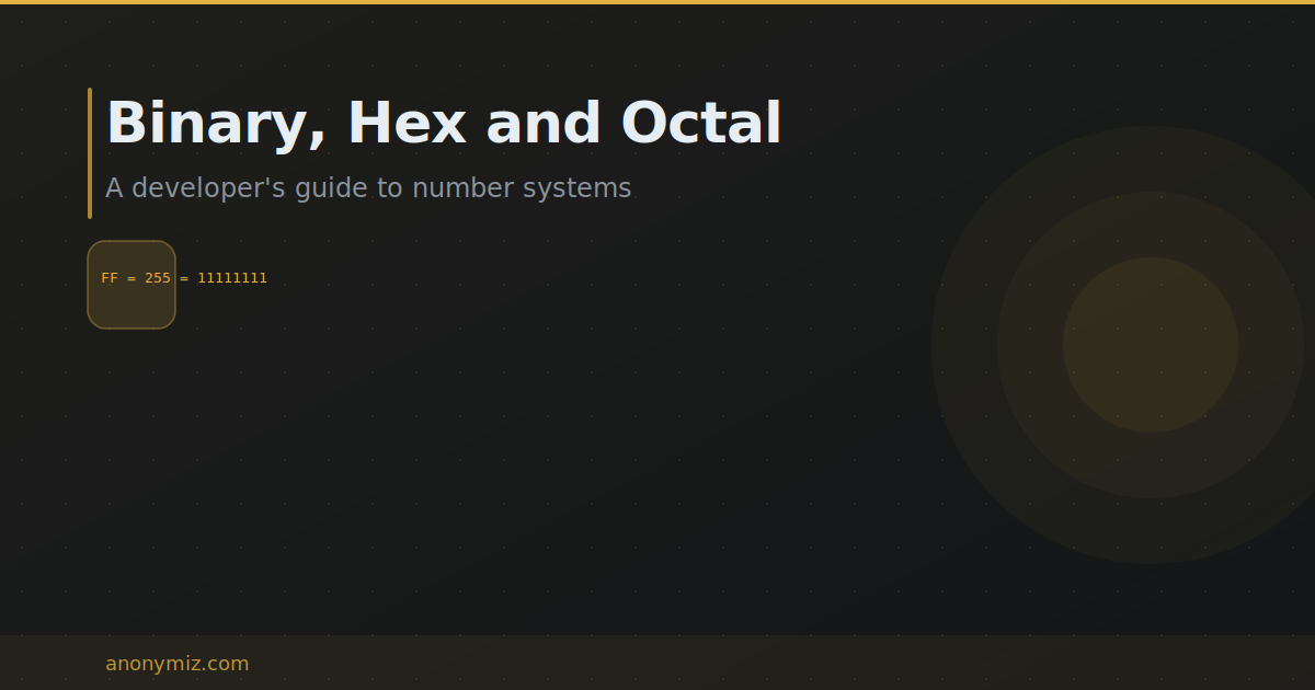 Binary, Hex and Octal Explained: A Developer's Guide to Number Systems
