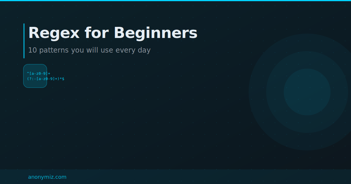 Regular Expressions for Beginners: 10 Patterns You'll Use Every Day