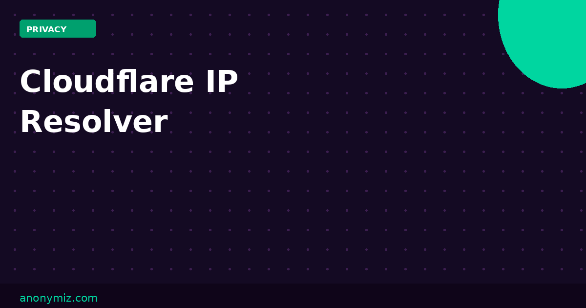 Cloudflare IP Resolver: Find the Real Server IP Behind Cloudflare