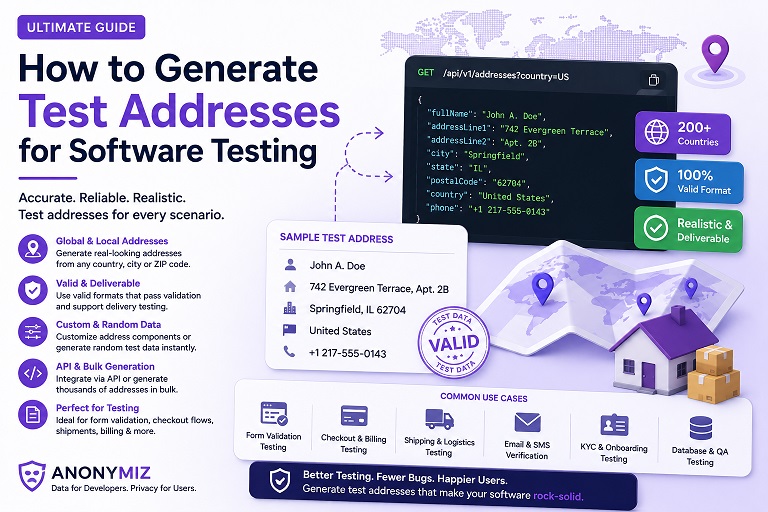 How to Generate Test Addresses for Software Testing (Without Using Real Ones)
