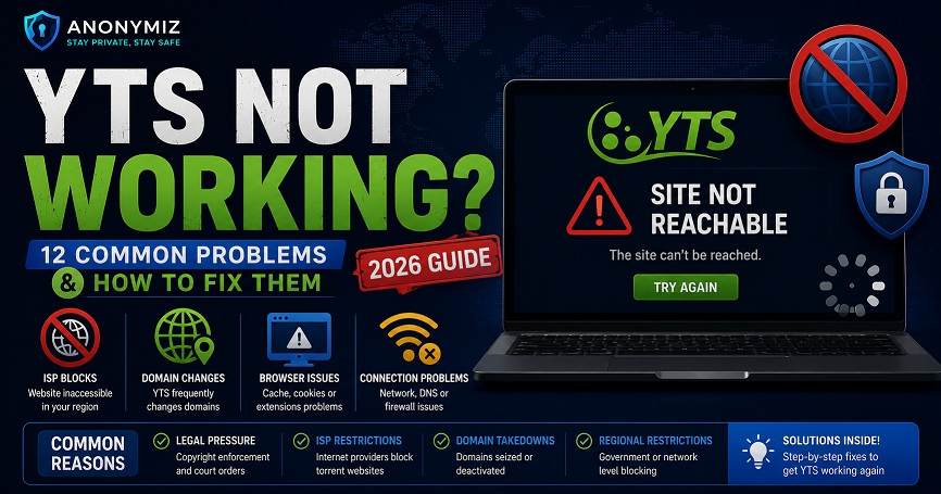 YTS Not Working? 7 Proven Fixes to Access YIFY in 2026