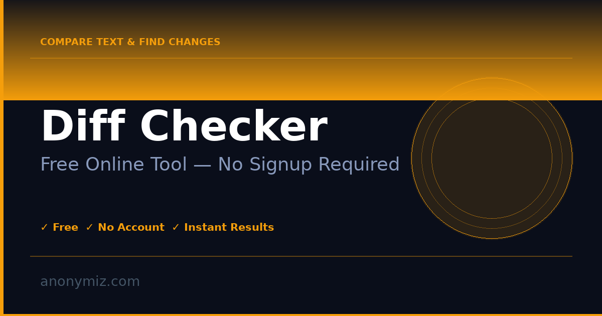 Diff Checker — Compare Two Texts Side by Side