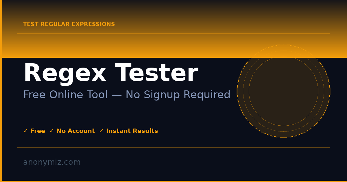 Regex Tester — Test Regular Expressions Online