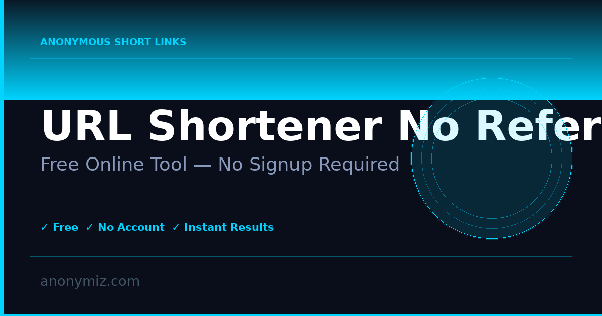 URL Shortener Without Referrer — Privacy Short Links